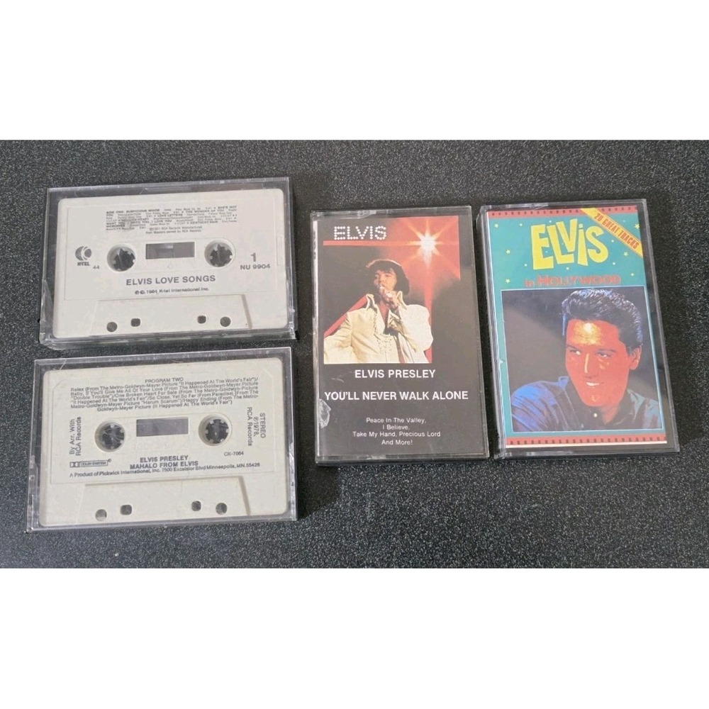 Vintage Elvis Presley Cassette Tape Lot Of 4 Tested/Working